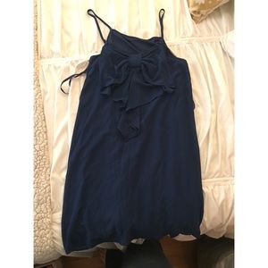 Lulus navy blue bow back dress